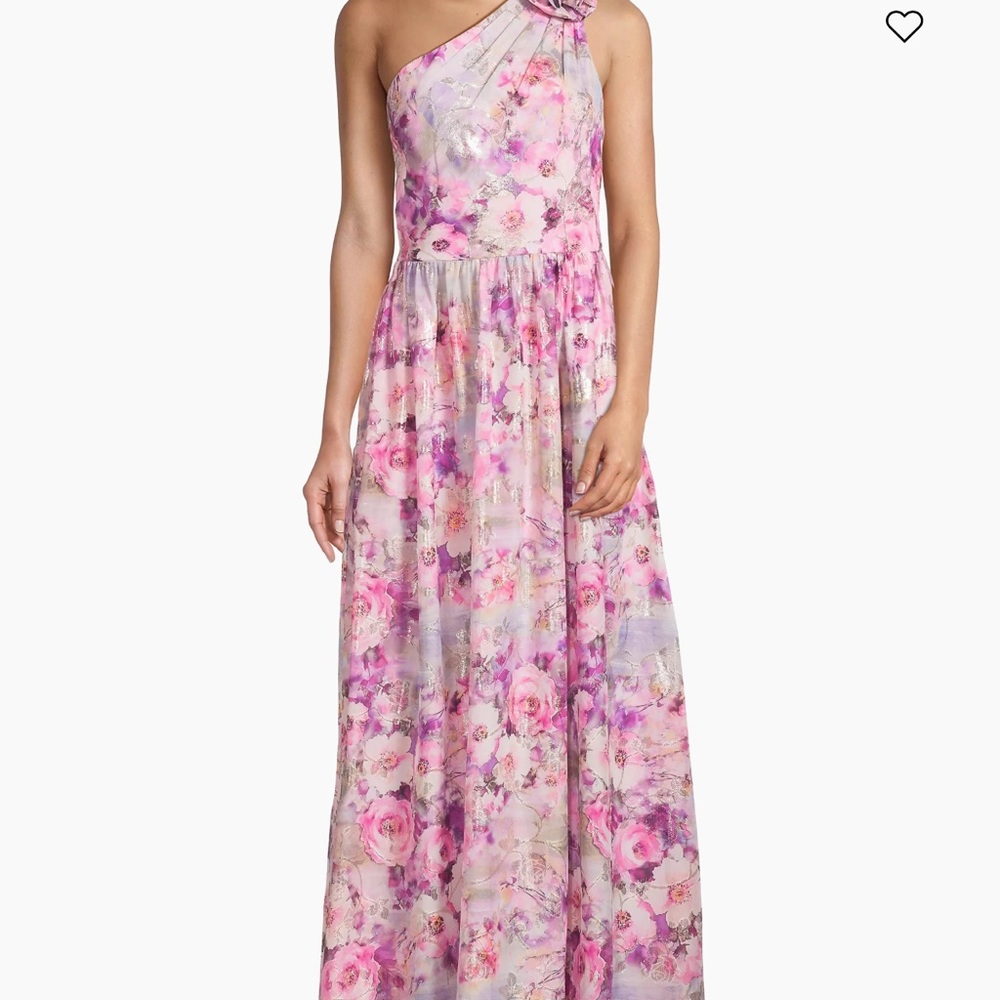 Aidan Mattox Pink Ruched Gown